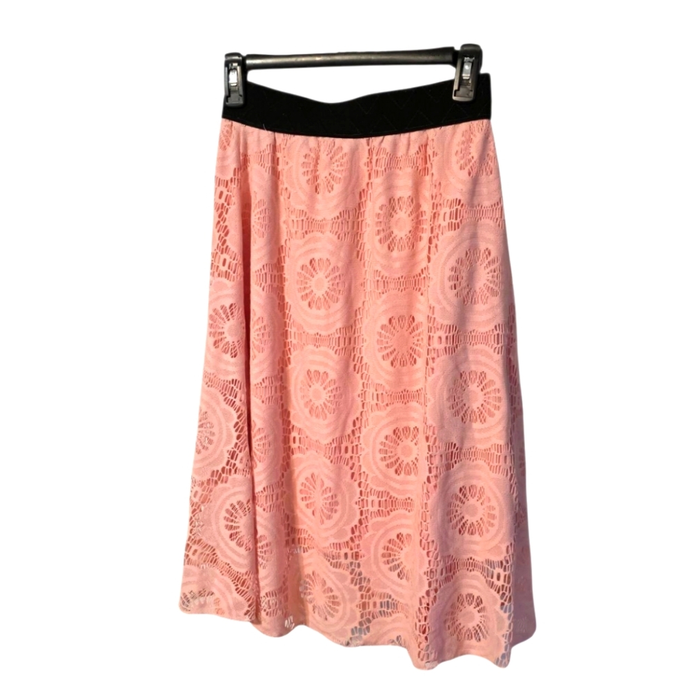 Lularoe Light Pink/Peach Lola Skirt XS